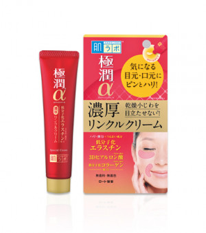 Ліфтинг крем-концентрат для очей та носогубних зморшок HADA LABO Gokujyun Alpha Special Wrinkle Cream 30g